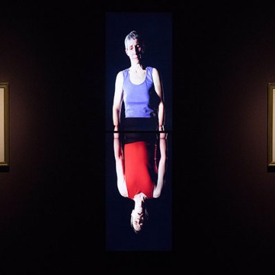 Installation view of ‘Bill Viola/Michelangelo: Life Death Rebirth’ at the Royal Academy of Arts, London, 2019.