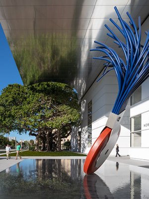 Typewriter Eraser, Scale X (1999) by Claes Oldenburg and Coosje Van Bruggen, installed at the Norton Museum of Art, West Palm Beach.