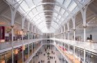 View of the Grand Gallery at the National Museum of Scotland.