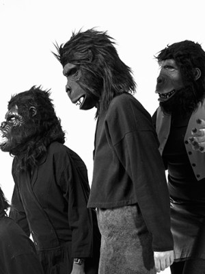 The anonymous Guerrilla Girls, artists and activists, photographed in 1990.