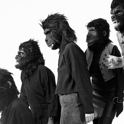 The anonymous Guerrilla Girls, artists and activists, photographed in 1990.