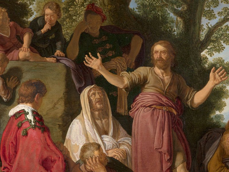 St John the Baptist Preaching (detail; 1627), Pieter Lastman.