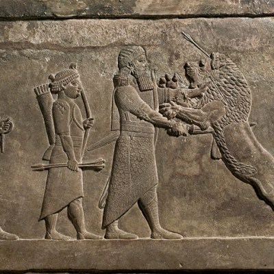The Royal Lion Hunt (detail), 645–640 BC, from the North Palace, Nineveh, Iraq. British Museum, London, Photo: © The Trustees of the British Museum