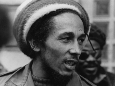 Bob Marley in London in June 1977, photo by Evening Standard/Getty Images