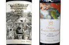 The Macallan 60-year-old 1926 single malt up for sale at Bonhams in March (right); Gerhard Richter’s label for the 2015 vintage of Chateau Mouton Rothschild