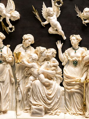 Personifications of the eight cardinal virtues (1650–1700), southern Germany, probably Augsburg.