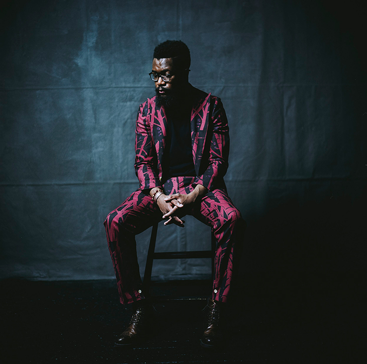 Suit from the 'Born Between Borders' collection, Spring/Summer 2014, designed for Ikiré Jones by Walé Oyéjidé Esq.