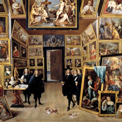 The Archduke Leopold William in his Picture Gallery in Brussels (detail; 1647–51), David Teniers the Younger. Museo Nacional del Prado, Madrid