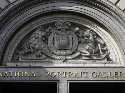 The entrance to the National Portrait Gallery, London in summer 2018.