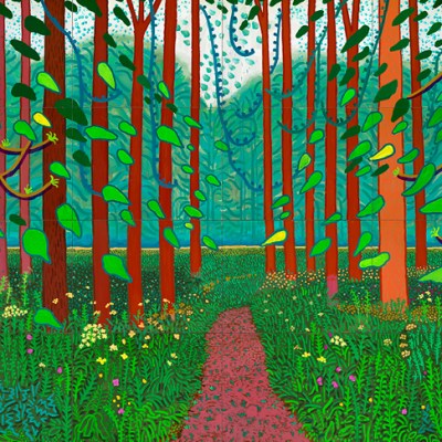 The Arrival of Spring in Woldgate, East Yorkshire in 2011 (twenty eleven) (2011), David Hockney.