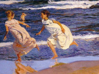 Running Along the Beach, Valencia (1908), Joaquín Sorolla. Museo de Bellas Artes de Asturias, Oviedo.