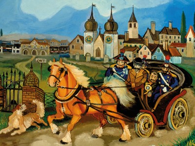 Stagecoach with horses (c. 1959-60), Antonio Ligabue.
