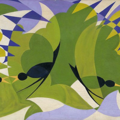 Merli Futuristi (Futuristic Blackbirds) (detail; c.1924), Giacomo Balla