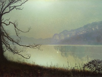 At the Lakeside, Moonlight, Grimshaw