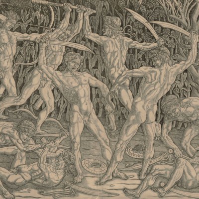 Battle of the Nudes (1470s), Antonio Pollaiuolo. The Albertina Museum, Vienna