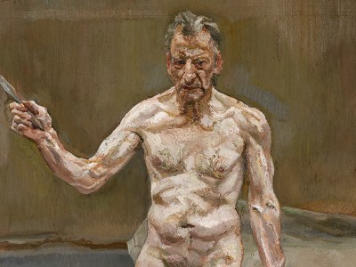 Painter Working, Reflection (1993), Lucian Freud.
