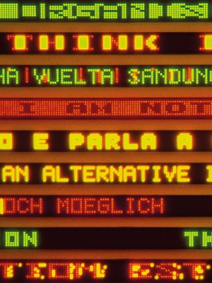 The Venice Installation: The Last Room , showing texts from several series (detail; 1990), Jenny Holzer.