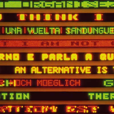 The Venice Installation: The Last Room , showing texts from several series (detail; 1990), Jenny Holzer.