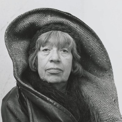 Detail of photograph of Lee Krasner in Springs, New York, 1972, by Irving Penn.