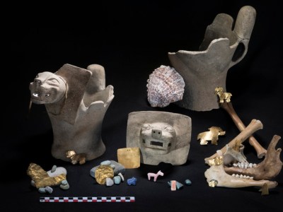 Ritual offerings found at Lake Titicaca. Photo: Teddy Seguin