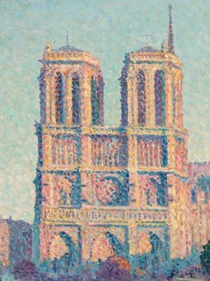 Le Quai Saint Michel et Notre-Dame de Paris (detail; 1901), Maximilien Luce. Musée d'Orsay, Paris.