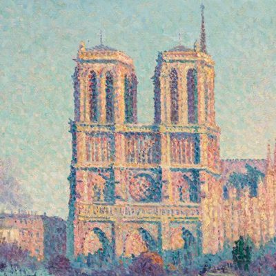 Le Quai Saint Michel et Notre-Dame de Paris (detail; 1901), Maximilien Luce. Musée d'Orsay, Paris.