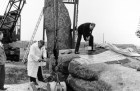 Archaeological excavations at Stonehenge in 1958.