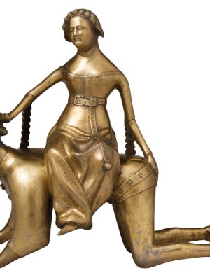 Aquamanile in the form of Aristotle and Phyllis, late 14th century/15th century, South Netherlandish, Metropolitan Museum of Art, New York