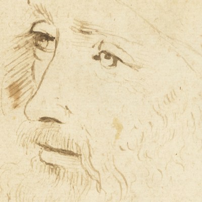 Detail of a sketch of Leonardo da Vinci (c. 1517–18), by an assistant of Leonardo, Royal Collection Trust/© Her Majesty Queen Elizabeth II 2019