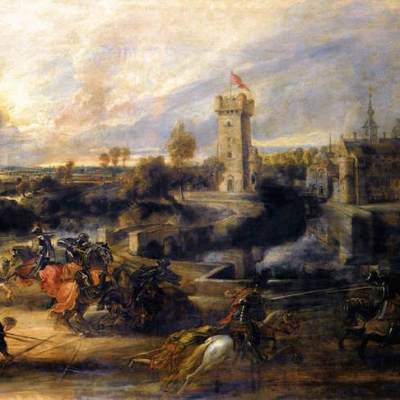 Tournament in Front of Castle Steen (1635–37), Peter Paul Rubens.