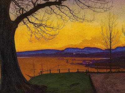 Spring Evening, Akerhus Fortress (1913), Harald Sohlberg.