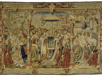 The Statue of the Virgin Welcomed with Great Pomp in Brussels (1516–18), unknown Brussels workshop, after a design by Bernard van Orley.