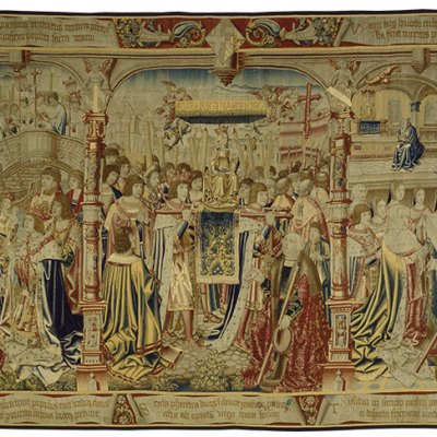 The Statue of the Virgin Welcomed with Great Pomp in Brussels (1516–18), unknown Brussels workshop, after a design by Bernard van Orley.