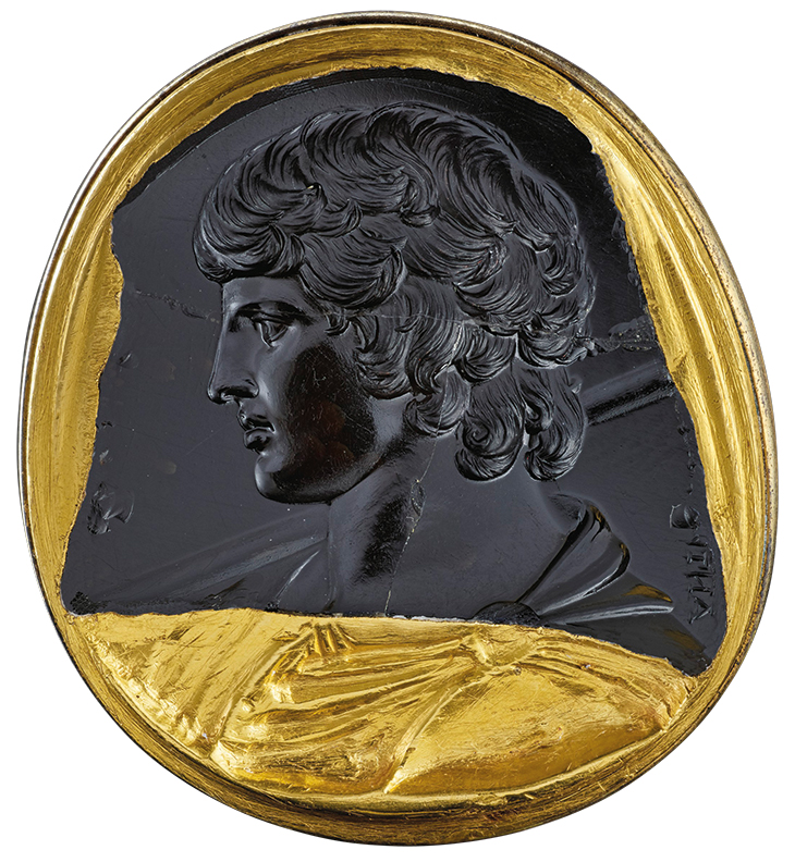 Intaglio portrait of Antinous (c. 130–38 AD), Roman.