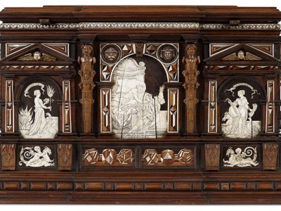 The court casket from Newbattle Abbey (1565), Master of Perspective, Nuremberg (£750,000).