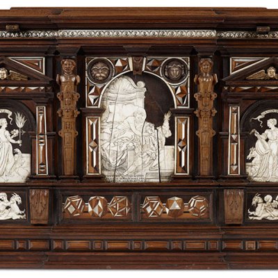 The court casket from Newbattle Abbey (1565), Master of Perspective, Nuremberg (£750,000).