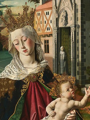 Triptych of the Virgin of Montserrat (detail; c. 1470–75), Bartolomé Bermejo.