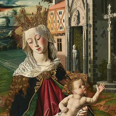 Triptych of the Virgin of Montserrat (detail; c. 1470–75), Bartolomé Bermejo.