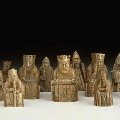 The 11 Lewis chess pieces owned by the National Museums Scotland. Photo: © National Museums Scotland