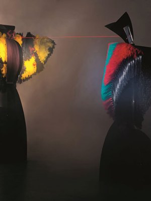 Conjunction of Opposites: Woman of War and Lady of the Wild Things (1983–86), Liliane Lijn. Rodeo (price on application).