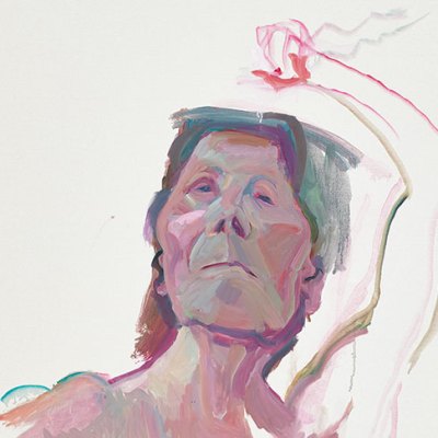 Self-portrait with Brush (detail; 2010–13), Maria Lassnig.