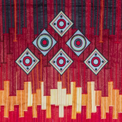 Tuareg Rug (detail; 2018), Abdoulaye Konaté.
