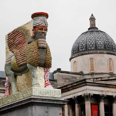 The Invisible Enemy Should Not Exist (2018), Michael Rakowitz’s sculpture for the Fourth Plinth in Trafalgar Square, London.
