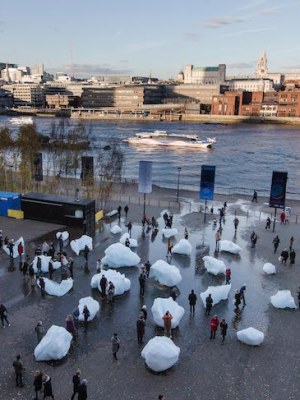 Ice Watch (2018), Olafur Eliasson and Minik Rosing.