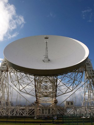 The Lovell Telescope at the Jodrell Bank Observatory, Chesire.
