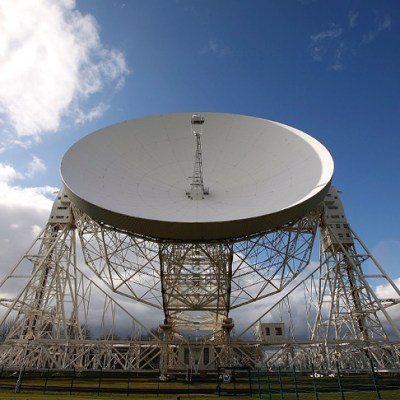 The Lovell Telescope at the Jodrell Bank Observatory, Chesire.