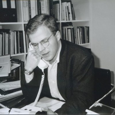 Karsten Schubert photographed by Helen Taylor, October 1990