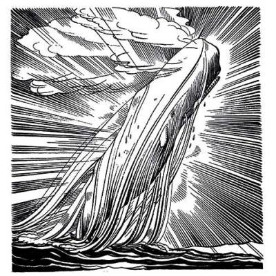 Moby Dick Transcendent (1930), Rockwell Kent, illustration for the Lakeside Press edition of Moby-Dick.