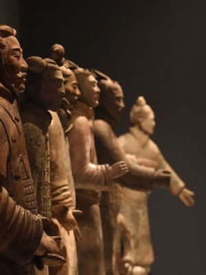 Installation view from ‘China’s First Emperor and the Terracotta Warriors’ at the World Museum, Liverpool (9 February–28 October).