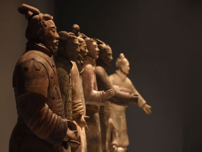 Installation view from ‘China’s First Emperor and the Terracotta Warriors’ at the World Museum, Liverpool (9 February–28 October).